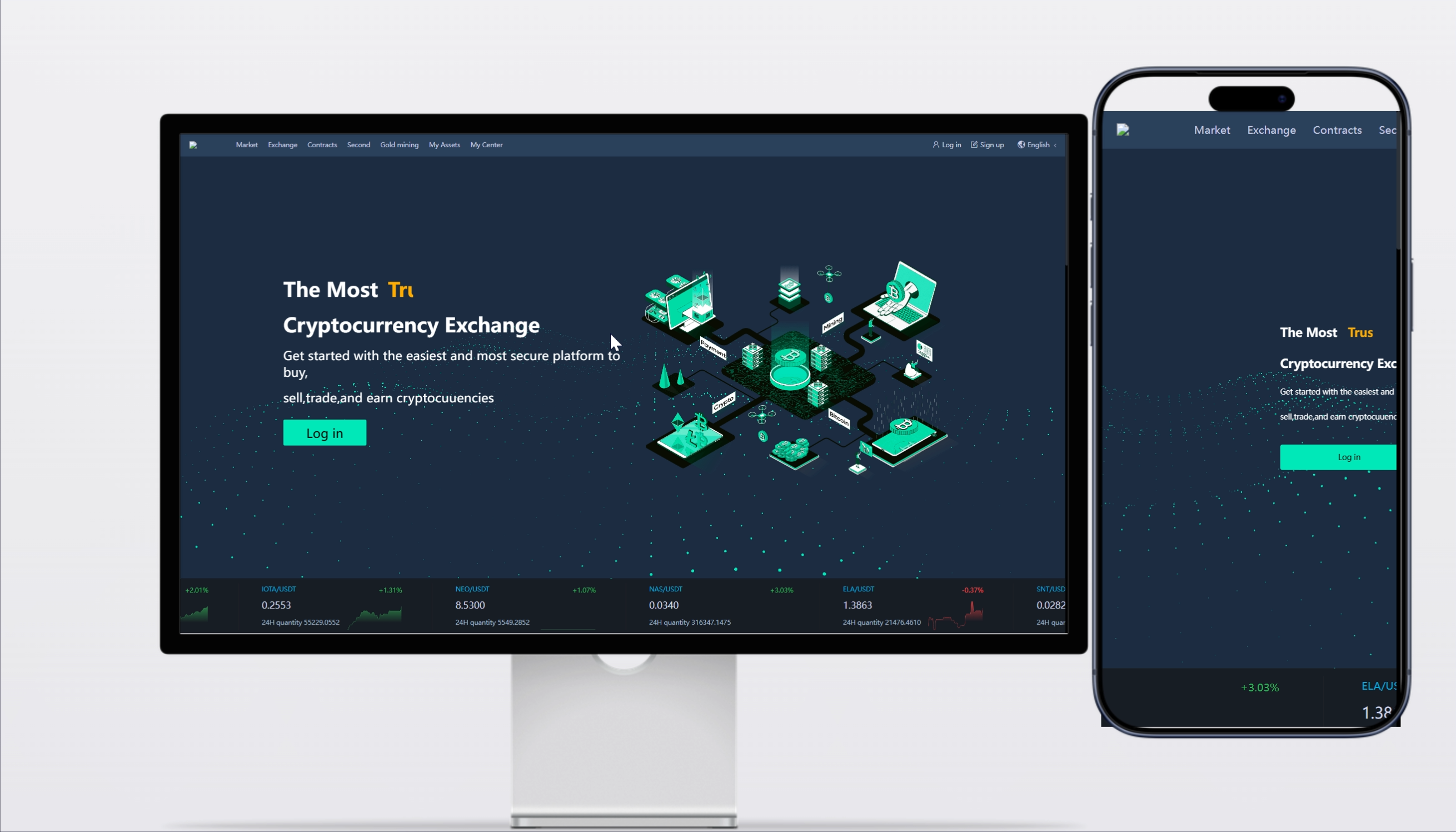 【精品多功能版】交易所源码 | 币币+合约+秒合约+矿机 高端品牌